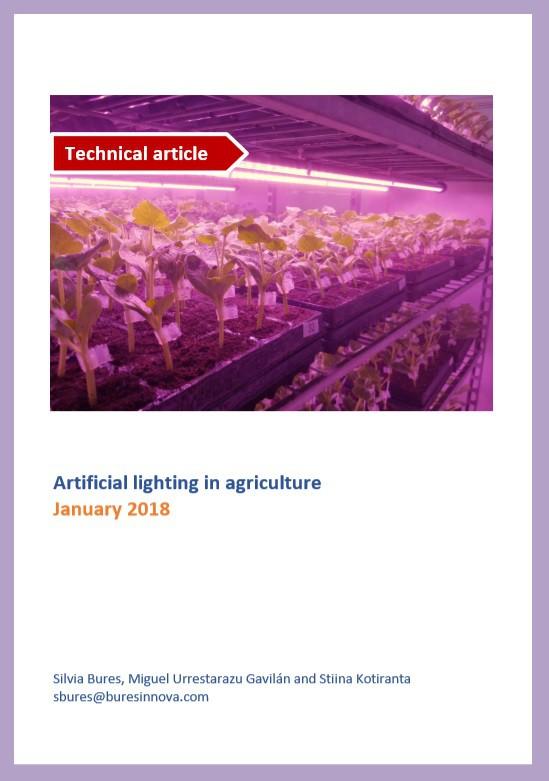 Artificial light in agriculture