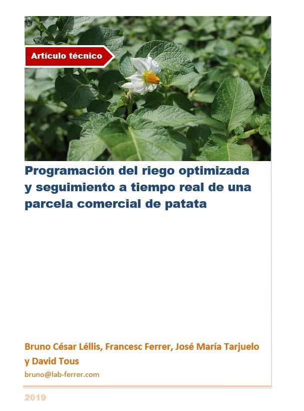 Programación del riego optimizada y seguimiento a tiempo real de una parcela comercial de patata