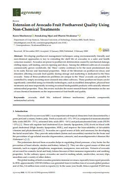 Extension of Avocado Fruit Postharvest Quality Using Non-Chemical Treatments